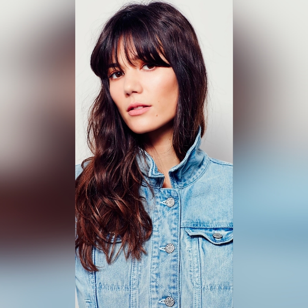 Free People Light Wash Denim Jacket Crop Small S - Picture 2 of 15